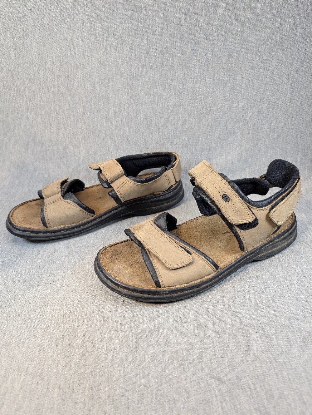 Josef Seibel Rafe Leather Sandals Men's 42 (9) Brown Adjustable Straps